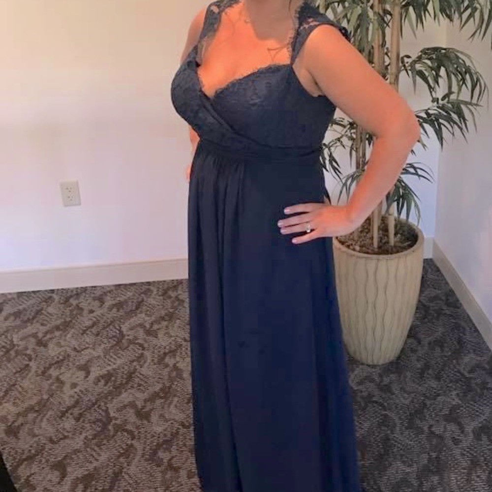 Size 14 bridesmaid dress navy blue